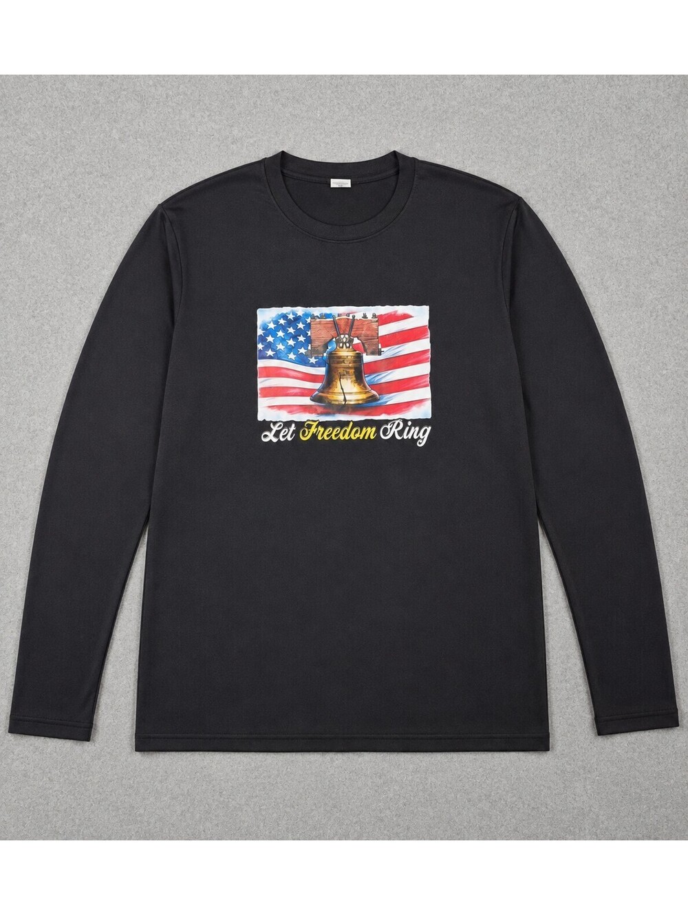 Armored Sportswear Let Freedom Ring Patriotic Performance Shirt Mens Large Black